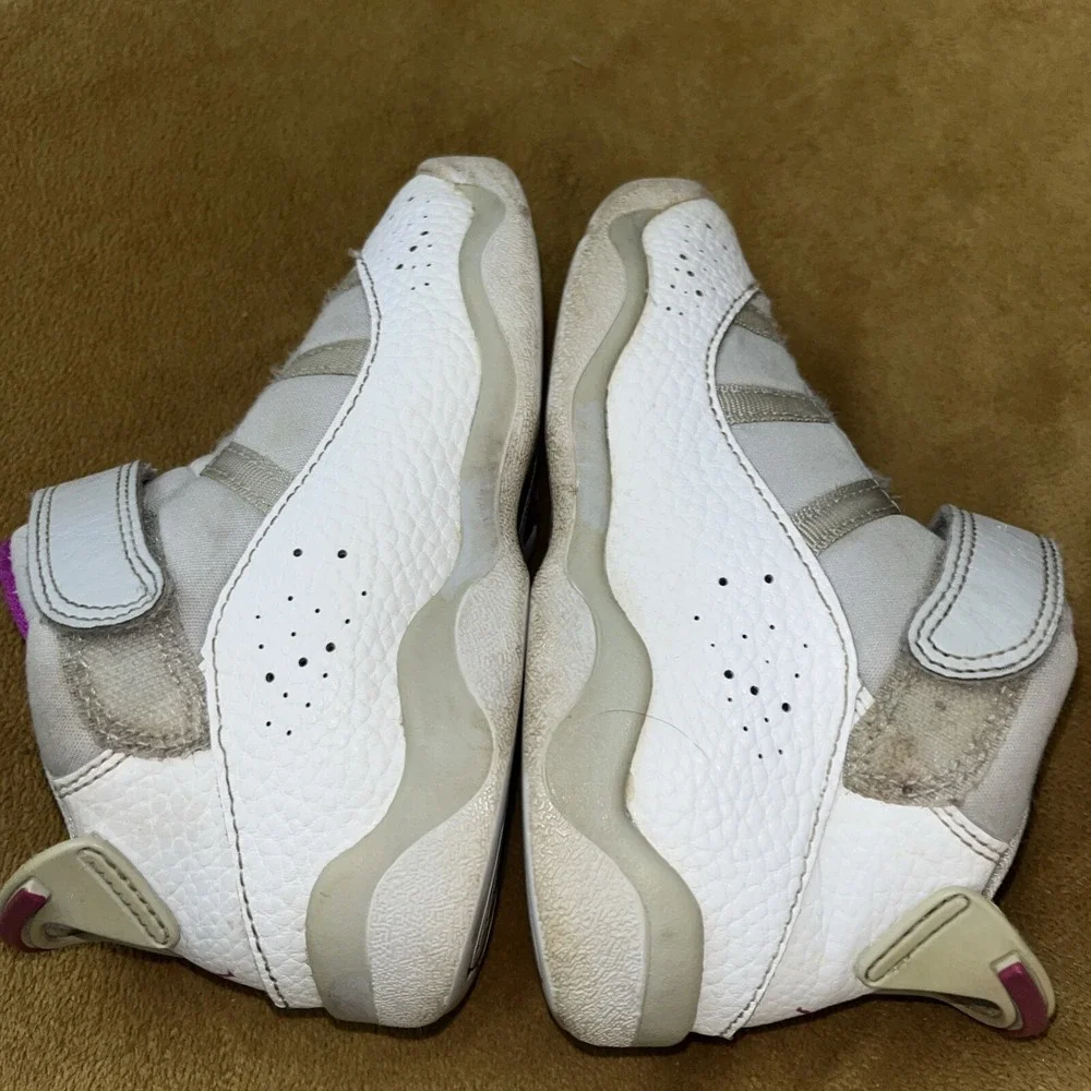 Nike Air Jordan 6 Rings Boys Size 9C White Athletic Shoes‎ Sneakers  942780-111